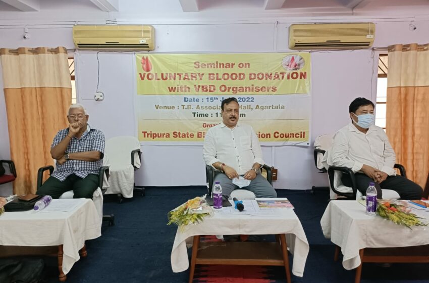 রক্ত সংকট নিরসনে এগিয়ে এলো আগরতলা ক্লাব ফোরাম