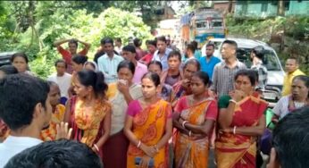 জলের জন্য জাতীয় সড়ক অবরোধ!!