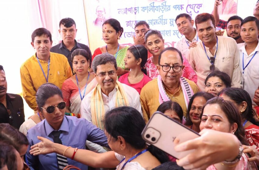 ধর্মনগরে পুজো উদ্বোধনে মুখ্যমন্ত্রী!!