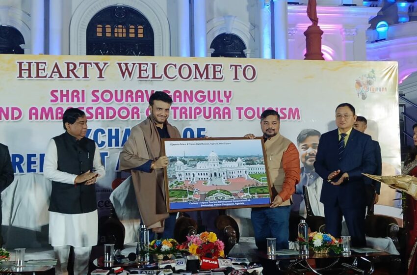 ত্রিপুরা পর্যটনের ব্র্যান্ড অ্যাম্বাসেডর হিসেবে পথচলা শুরু সৌরভের!