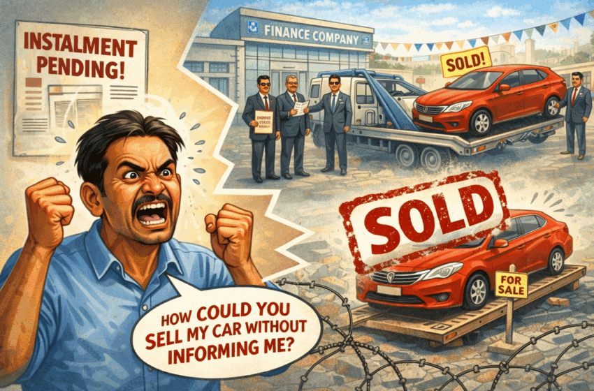  না জানিয়ে গাড়ি বিক্রি করে দিলো ফিনান্স কোম্পানি, ক্ষোভ!!
