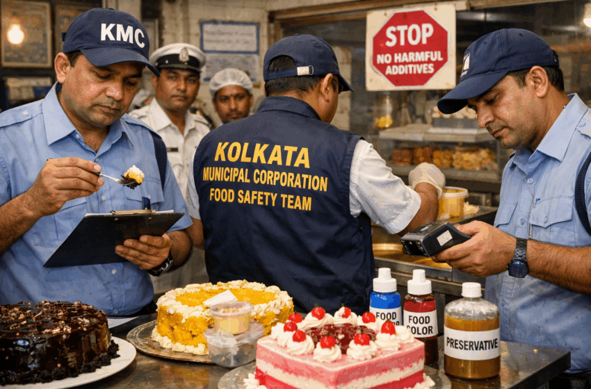  কেকে বাড়তি প্রিজারভেটিভ আর রং রুখতে নজরদারি কলকাতা পুরসভার!!