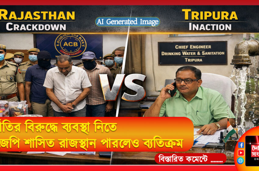  দুর্নীতির বিরুদ্ধে ব্যবস্থা নিতেবিজেপি শাসিত রাজস্থান পারলেও ব্যতিক্রম ত্রিপুরা
