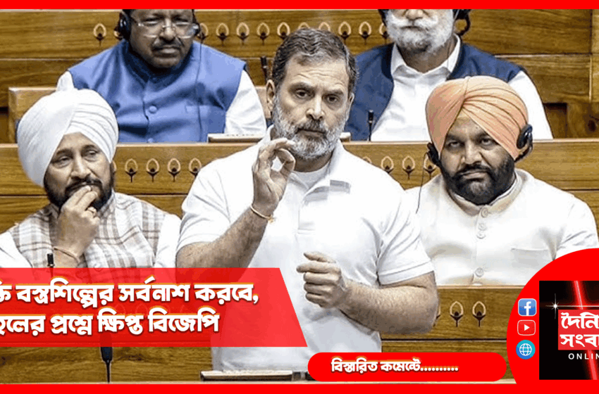  চুক্তি বস্ত্রশিল্পের সর্বনাশ করবে, রাহুলের প্রশ্নে ক্ষিপ্ত বিজেপি