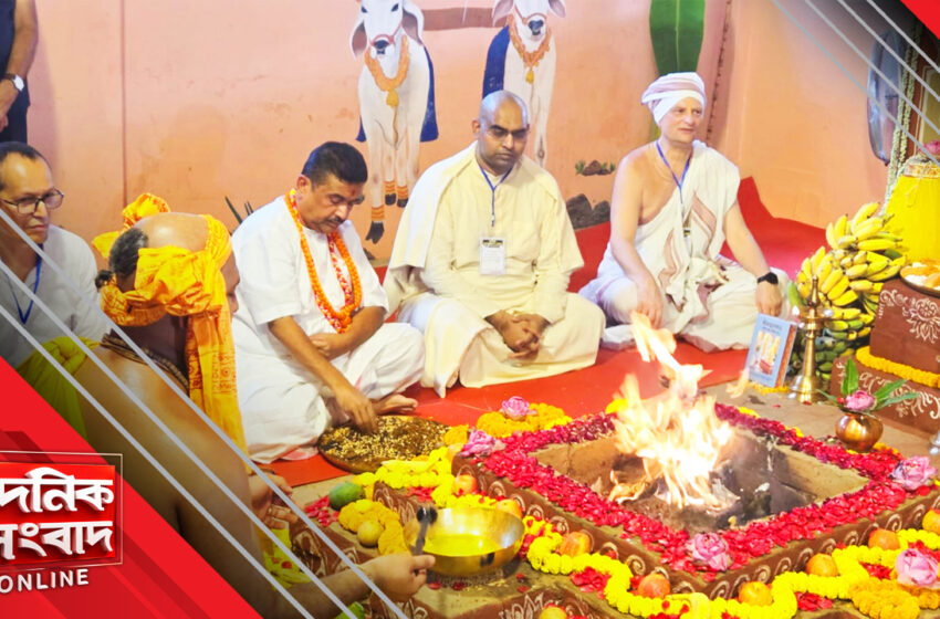 গোমাতার সেবা থেকে যজ্ঞ, মুখ্যমন্ত্রী হওয়ার পরে মায়াপুর ইস্কনে প্রথমবার সফর শুভেন্দু অধিকারীর