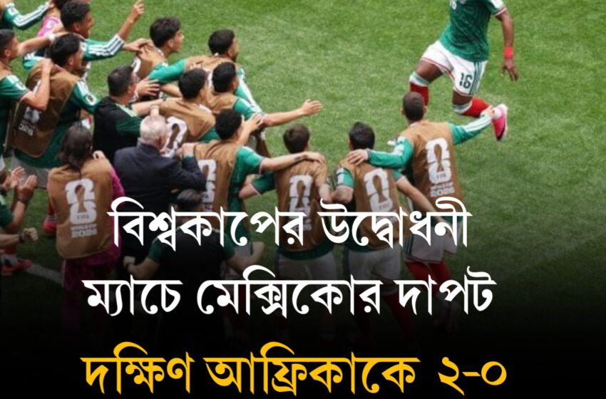  বিশ্বকাপের উদ্বোধনী ম্যাচে মেক্সিকোর দাপট, দক্ষিণ আফ্রিকাকে ২-০ গোলে হারিয়ে শুভসূচনা