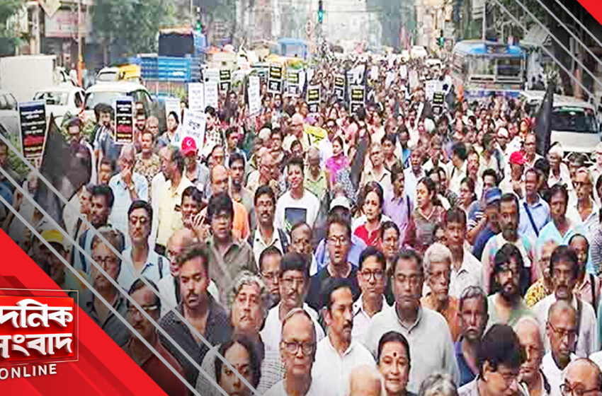  ধর্মতলার মিছিলে বিশৃঙ্খলার প্রতিবাদে তিরঙ্গা র‍্যালি কলকাতায়, আহ্বান নাগরিক সমাজকে